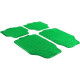 Universali Tappetini in gomma auto universale in alluminio ottica piastra scacchiera 4 pezzi cromo verde | race-shop.it