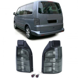 Fanali posteriori in vetro Coppia Nero Fumo per VW Bus T5 03-09 con portellone posteriore