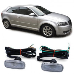 RACES frecce laterali per Audi A8 4G A4 8D2 A3 8L A6 C5 TT 8N A2, nero-fumé