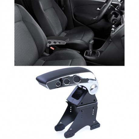 Cruscotti e braccioli per auto Bracciolo stile console centrale con vano portaoggetti ripiegabile Nero Cromo Universale | race-shop.it