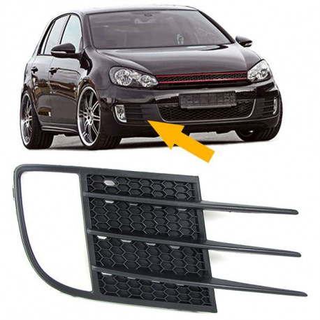 Body kit e accessori visivi Fendinebbia cornice paraurti griglia destra per VW Golf 6 GTI 09-12 | race-shop.it